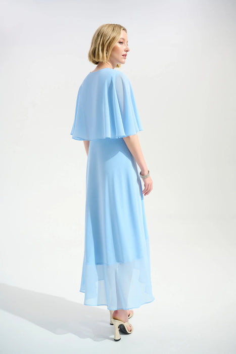 Joseph Ribkoff Cape Sleeves High Low Wrap Dress 261714
