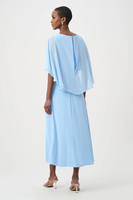 Joseph Ribkoff Chiffon Overlay Maxi A-Line Dress 261708