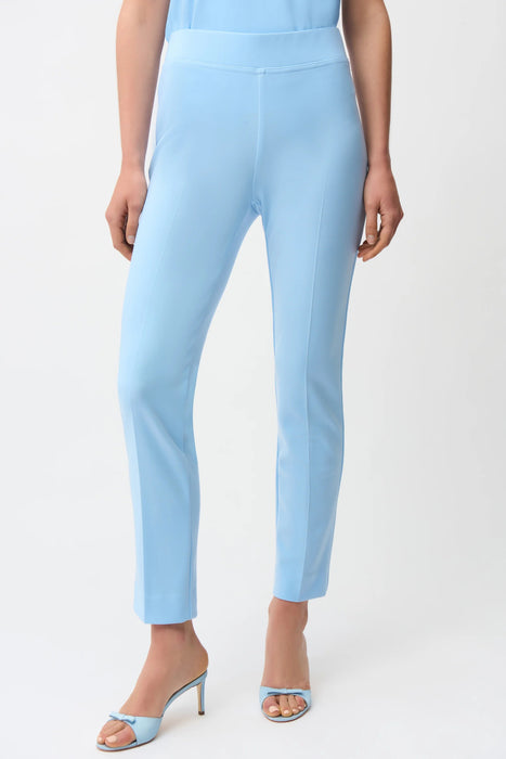 Woman wearing Joseph Ribkoff straight pants for office outfit