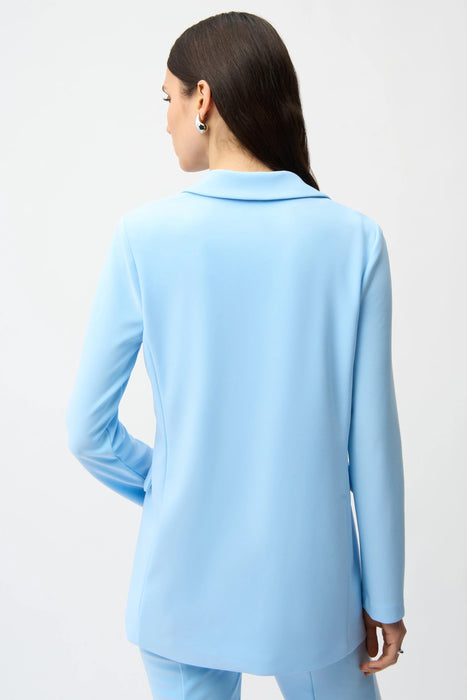 Joseph Ribkoff Sky Blue Long Sleeves Straight Blazer 231064S26