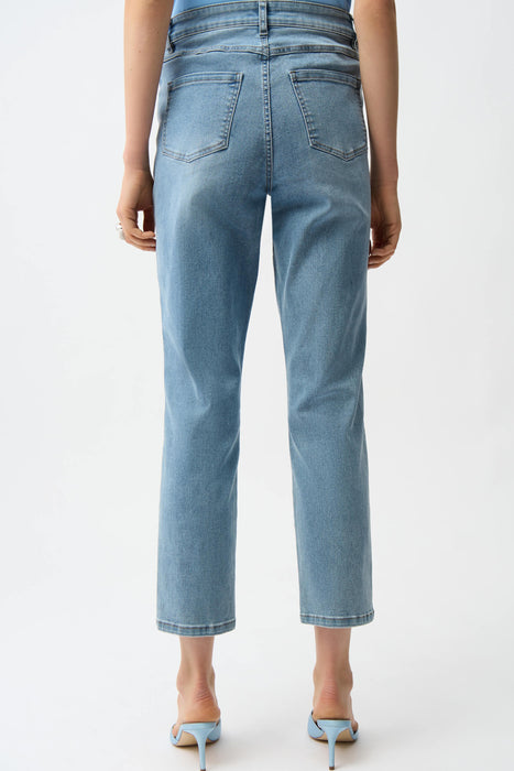 Joseph Ribkoff Light Denim Blue Embellished Slim Crop Jeans 261947