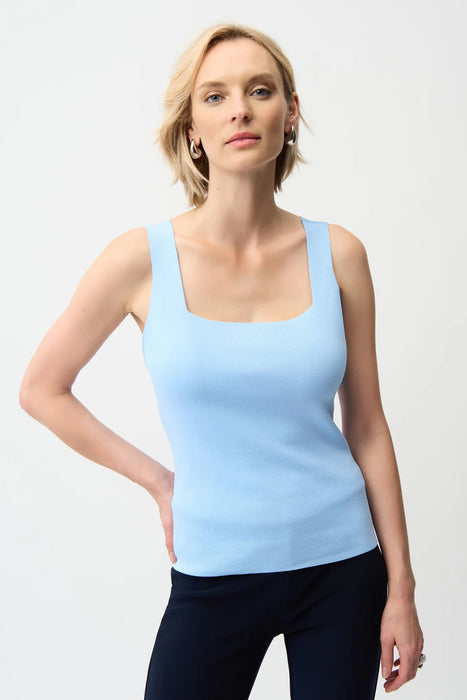 Joseph Ribkoff 261923 SKY BLUE Square Neck Sleeveless Camisole Top