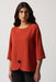 Joseph Ribkoff Style 233206 Tandoori Orange 3/4 Sleeves Round Neck 3/4 Sleeves Top