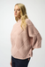 Joseph Ribkoff 253943 Rose Textured Mock Neck 3/4 Sleeve Sweater