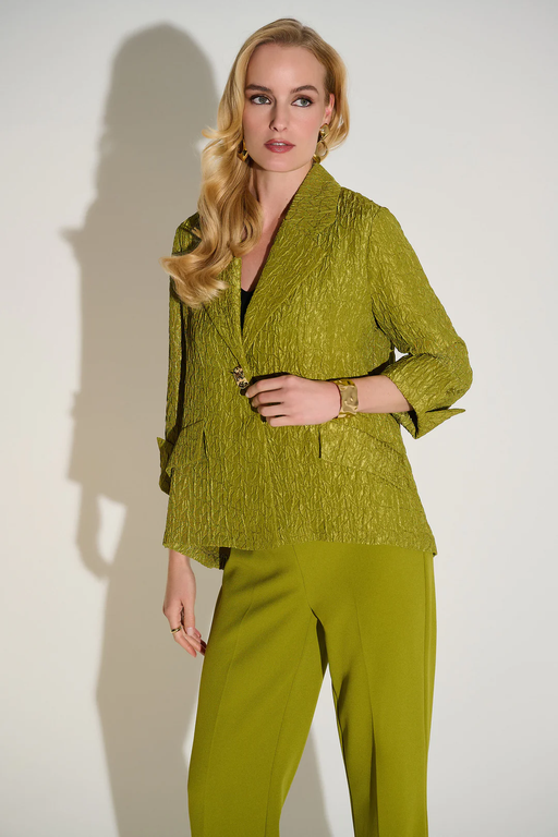 Joseph Ribkoff 253773 Fern Textured Notched Collar Swing Jacket