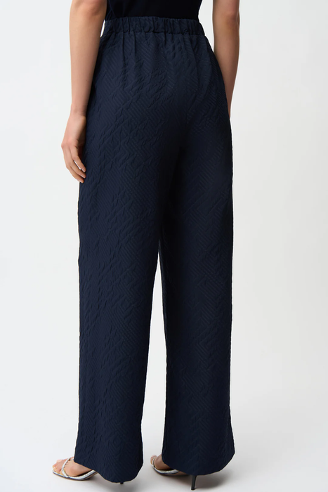Joseph Ribkoff Geometric Textured Pull-On Wide Leg Pants 261056