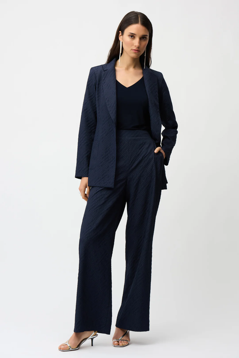 Joseph Ribkoff Geometric Textured Pull-On Wide Leg Pants 261056