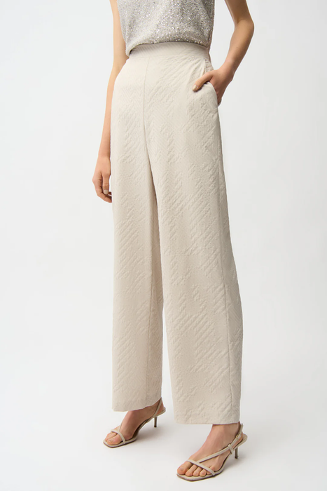 Joseph Ribkoff 261056 Moonstone Textured Wide Leg Pants