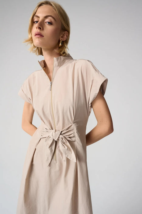 Joseph Ribkoff Zip Up Tie Waist Midi Fit and Flare Dress 261177