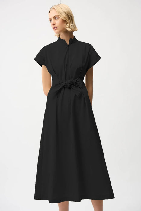 Joseph Ribkoff 261177 Black Tie Waist Fit And Flare Dress