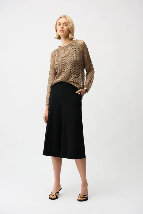 Joseph Ribkoff Sequined Open Knit Sweater Top 261915