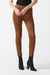 Joseph Ribkoff Style 234234 Toffee Faux Suede Stretch Pull On Slim Cropped Pants