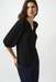 Joseph Ribkoff 253117 Black V-Neck 3/4 Puffed Sleeve Top