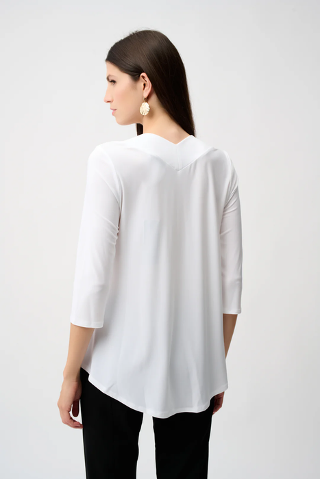 Joseph Ribkoff V-Neck 3/4 Sleeve Flared Top 253112