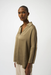 Joseph Ribkoff 253076 Java Beige V-Neck Collar Long Sleeve Top