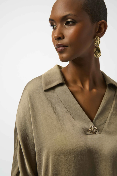 Joseph Ribkoff V-Neck Collar Long Sleeve Top 253076