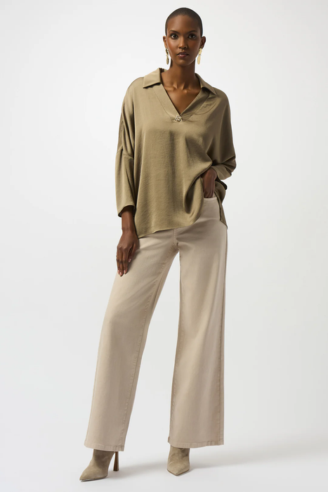 Joseph Ribkoff V-Neck Collar Long Sleeve Top 253076
