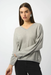 Joseph Ribkoff 253967 Light Grey V-Neck Long Sleeve Sweater