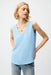 Joseph Ribkoff 261248 Harbor Blue V-Neck Sleeveless Straight Top