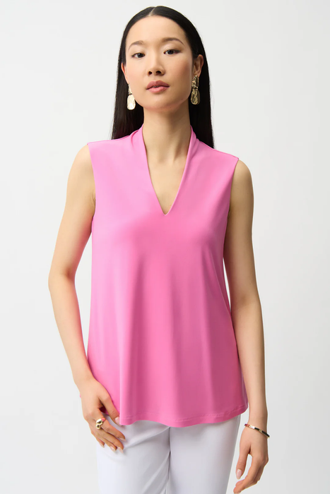 Joseph Ribkoff 261229 Pink Sherbet V-Neck Sleeveless Top