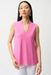 Joseph Ribkoff 261229 Pink Sherbet V-Neck Sleeveless Top