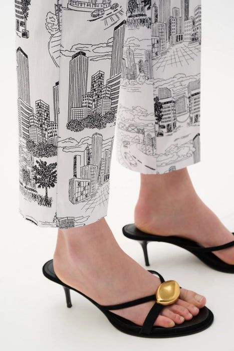 Joseph Ribkoff Printed Pull On Cropped Pants 262192