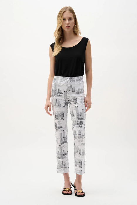Joseph Ribkoff Printed Pull On Cropped Pants 262192