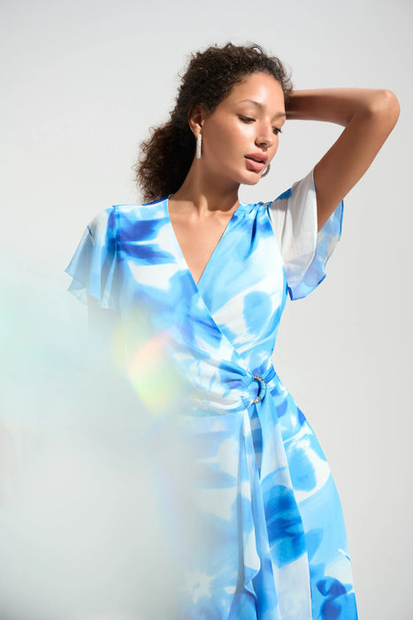chiffon wrap dress Buy Joseph Ribkoff Printed Chiffon High Low Wrap Dress 261739 — AfterRetail