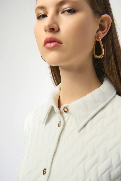 Joseph Ribkoff Vanilla Long Sleeves Quilted Jacket 254172