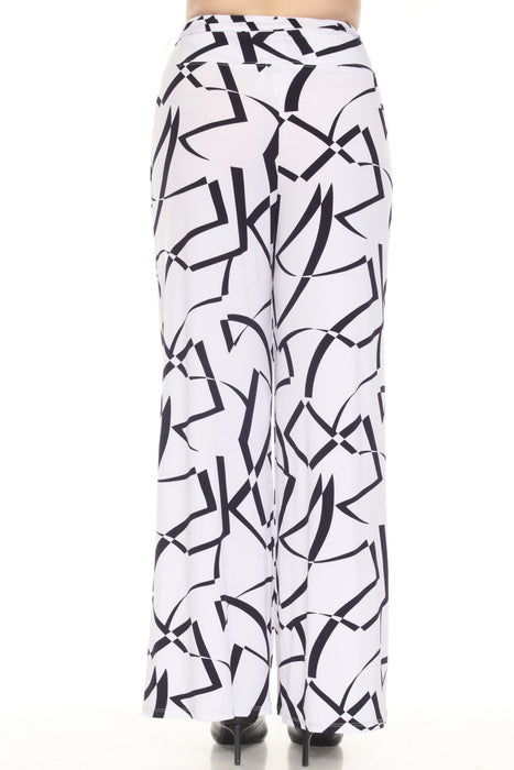 Joseph Ribkoff Geometric Belted Wide Leg Pants 251216