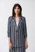 Joseph Ribkoff Style 251155 Vanilla/Midnight Blue Stripe Boxy Blazer Jacket