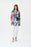 Joseph Ribkoff Vanilla/Multi Abstract Face Print 3/4 Sleeve Tunic Top 232101 NEW