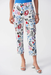 Joseph Ribkoff 251221 Vanilla/Multi Abstract Print Cropped Pants