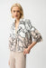 Joseph Ribkoff 261908 Vanilla/Multi Abstract Print Faux Suede Swing Jacket