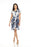 Joseph Ribkoff Style 231083 Vanilla/Multi Floral Print Button-Down Belted Shirt Dress