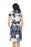 Joseph Ribkoff Vanilla/Multi Floral Print Button-Down Belted Shirt Dress 231083 NEW