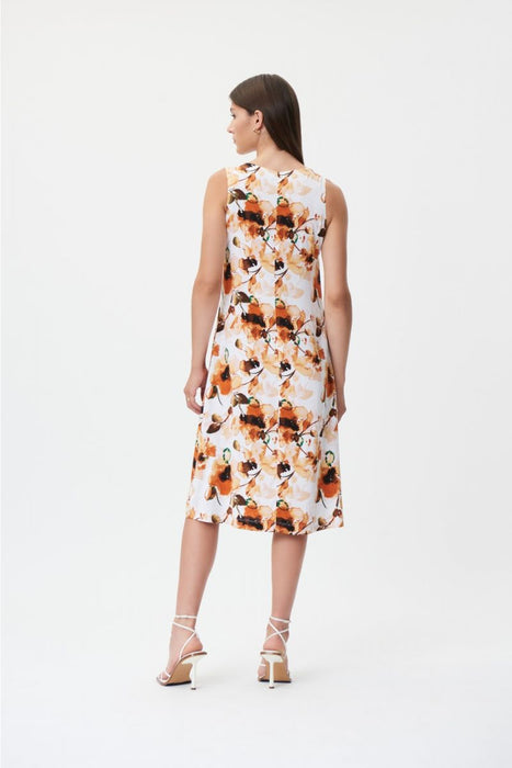 Joseph Ribkoff Vanilla/Multi Floral Print Sleeveless Tank Dress 232064