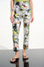 Woman wearing a colorful tropical and floral print crop pants with high waist from Joseph Ribkoff