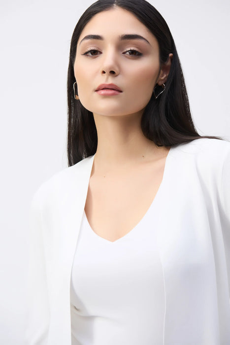 Joseph Ribkoff Pearl Accent 3/4 Sleeve Cropped Cover-Up 251900