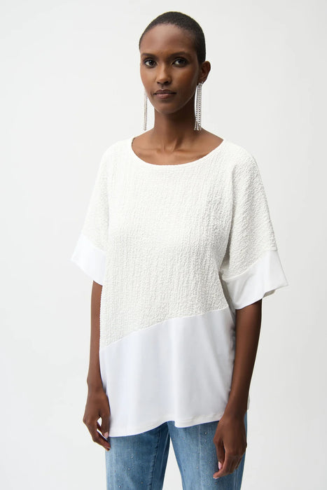 Joseph Ribkoff Scoop Neck Asymmetric Tunic Top 261280