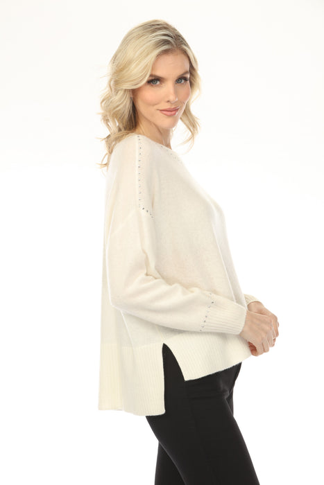 Joseph Ribkoff Studded Cashmere Knit Sweater Top 253980-R