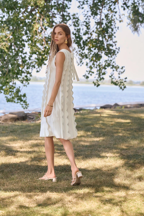 Joseph Ribkoff Vanilla Sweater Knit Sleeveless A-Line Dress 262961