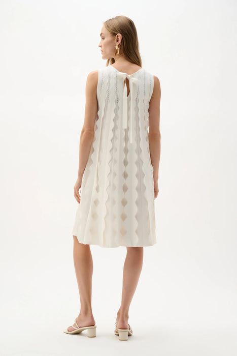 Joseph Ribkoff Vanilla Sweater Knit Sleeveless A-Line Dress 262961