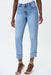 Joseph Ribkoff Style 232915 Vintage Blue Tiered Frayed Cuff Cropped Jeans