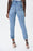 Joseph Ribkoff Vintage Blue Tiered Frayed Cuff Cropped Jeans 232915 NEW