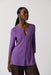 Joseph Ribkoff Style 233253 Violet Keyhole Neck 3/4 Sleeve Tunic Top