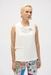 Joseph Ribkoff 252211 White Cowl Neck Sleeveless Tunic Top