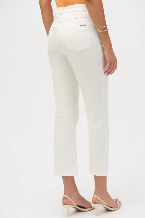 Joseph Ribkoff White Denim Classic Cropped Flared Jeans 252926X