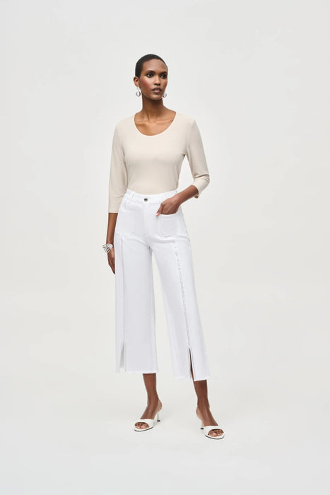 Joseph Ribkoff Embellished Split Front Culotte Jeans 251901S26