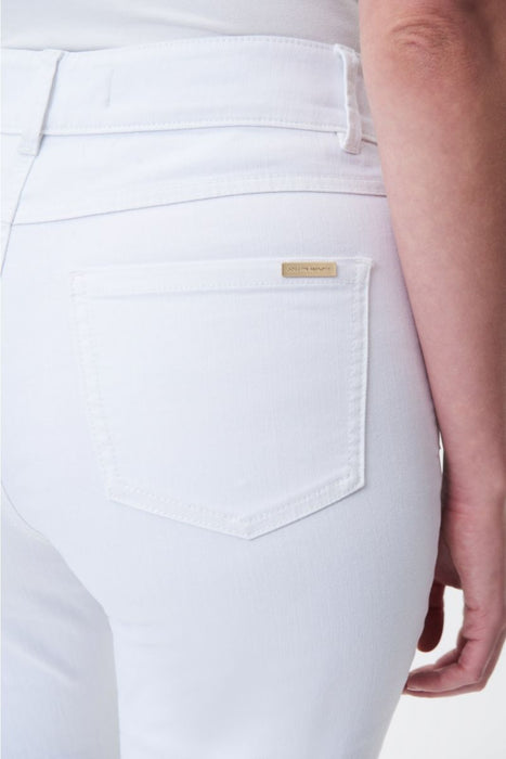 Joseph Ribkoff White Frayed Flared Cropped Jeans 232936
